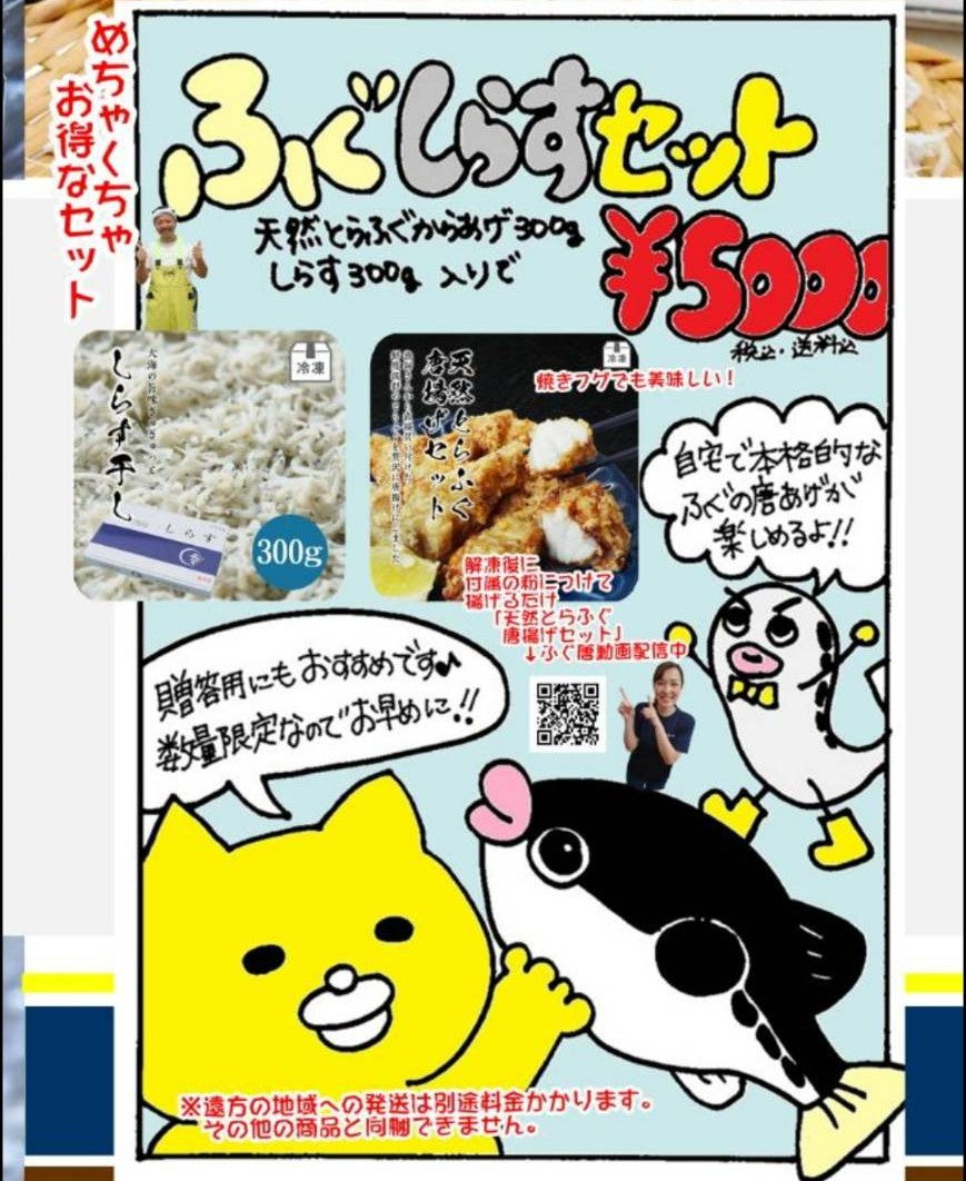 日間賀島 ふぐしらすセット※冷凍発送
